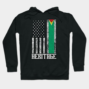 Guyana Hispanic Heritage destressed flag Hoodie